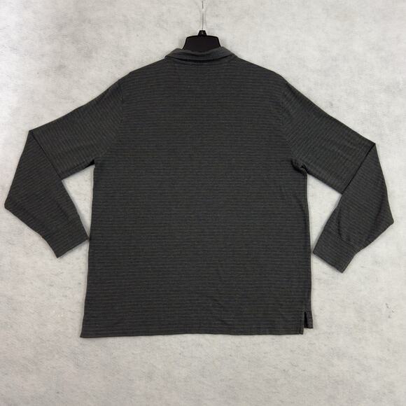Faherty Long Sleeve Polo Shirt XL Striped Pima Modal Soft Knit - Picture 4 of 11